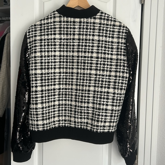 Alice & Olivia Felisa sequin bomber jacket - Picture 6 of 16